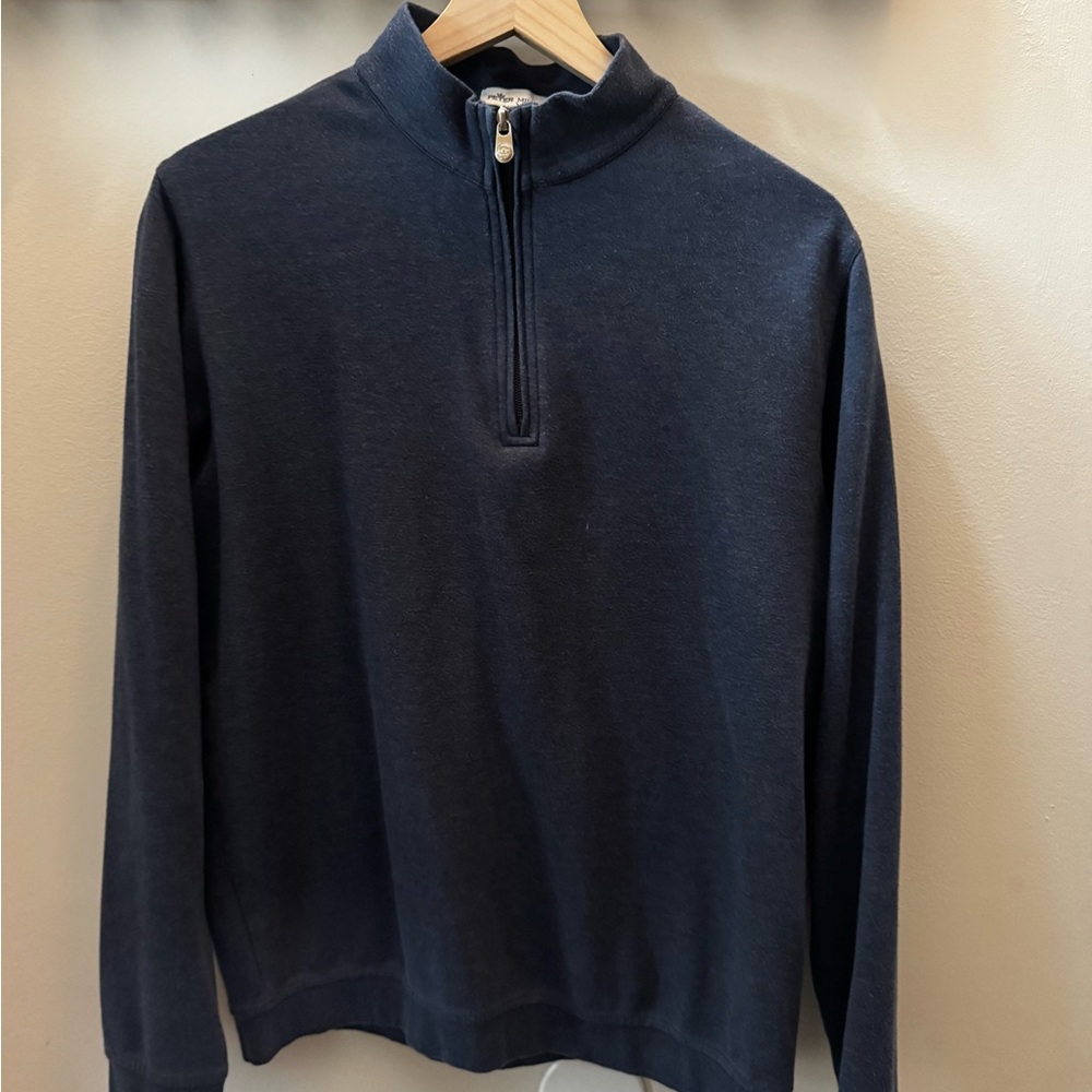 Peter Millar Dark Blue Quarter-Zip Sweater